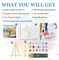 Framed Paint by Numbers Kit for Adults Beginner with Easel, Flowers Adult Paint by Number Kits on Canvas Framed, DIY Acrylic Watercolor Oil Paint by Number with Frame for Home Decor 16x16 Inch